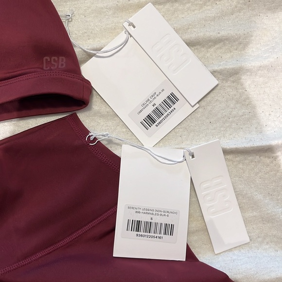 SOLD ~ CSB 90’s Collection burgundy set - Picture 4 of 6